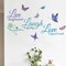 Live Love Laugh Set 3 Wall Motivational Decals - Green Blue Purple